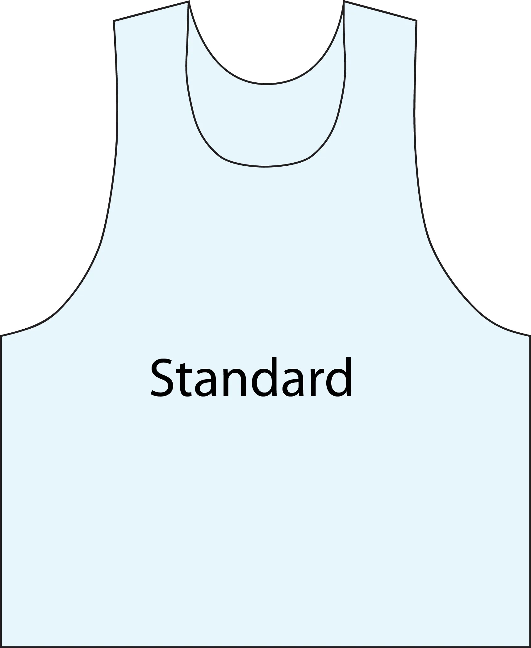 Standard Shoulder lacrosse pinnie design